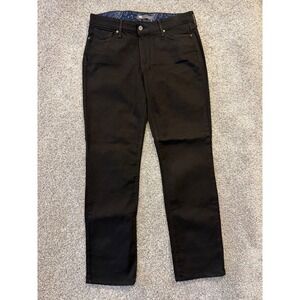 Levis 525 Jeans Womens 14M Black Straight Leg Perfect Waist Flap Pocket 15564